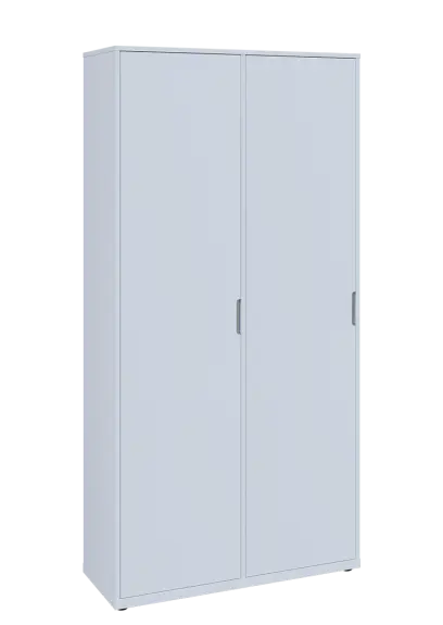 KSR6-81 L skříň šatní, 2x výsuvné ramínko, 2053x1022x400 mm, provedení levé, bílá sněžná